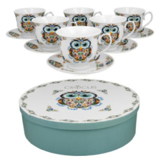 Serwis kawowy 12 elementów Sowa Etno 250ml